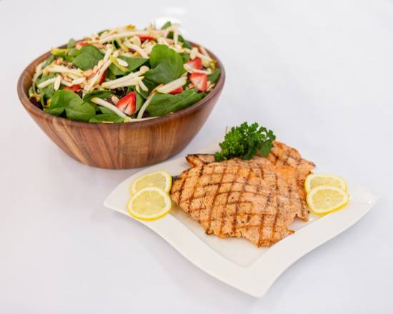Order Grilled Salmon Family Meal for 4 food online from F2o Fresh to Order store, Johns Creek on bringmethat.com