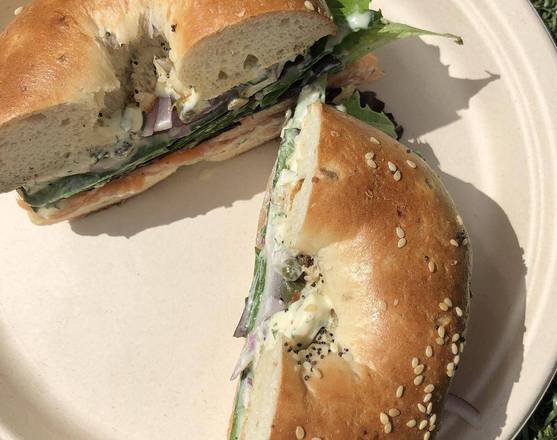 Order Salmon Sandwich food online from SPRO Mission Dolores/Castro store, San Francisco on bringmethat.com