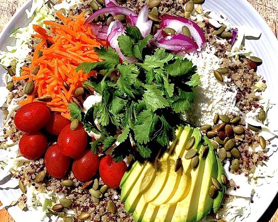 Order Quinoa bowl Mexican style with Cilantro Lime Dressing food online from The Salad Bowl store, Oakland on bringmethat.com
