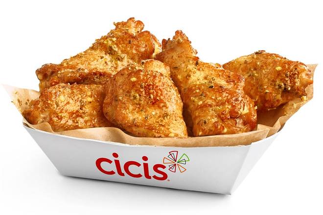 Order Garlic Parmesan Wings food online from Cicis Pizza store, Pasadena on bringmethat.com