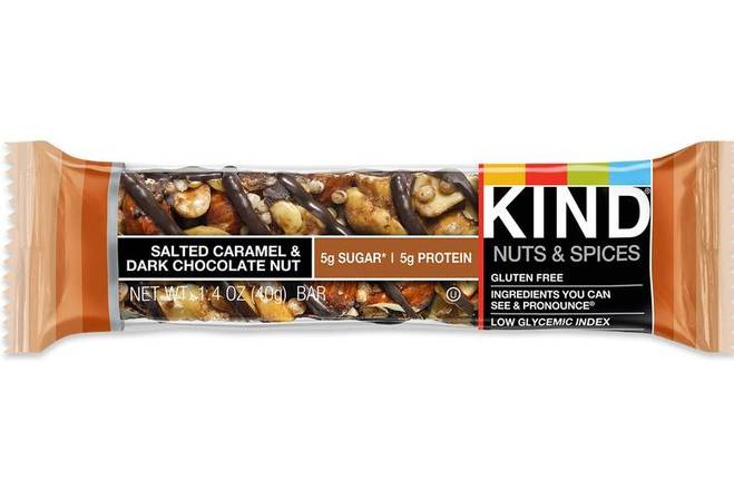 Order Kind Salted Caramel & Dark Chocolate Nut Bar food online from Trumbull Super Stop store, Trumbull on bringmethat.com