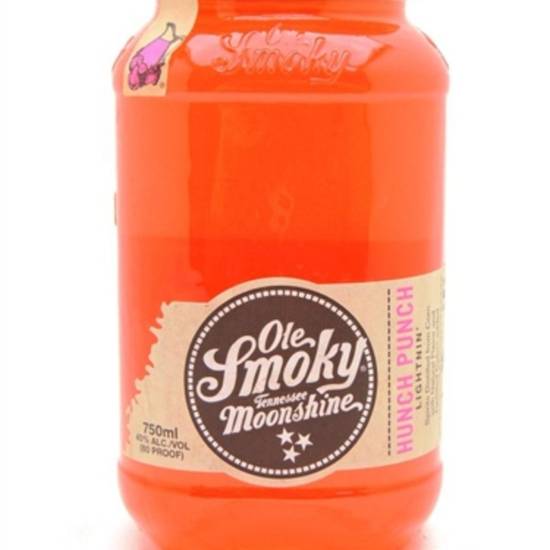 Order OLE SMOKY MOONSHINE  HUNCH PUNCH 750ML 40%ABV  food online from Princess Liquors store, Port Saint Lucie on bringmethat.com