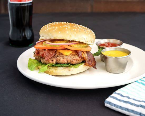 Order Bacon Cheddar Burger food online from Falafel Corner store, Sacramento on bringmethat.com
