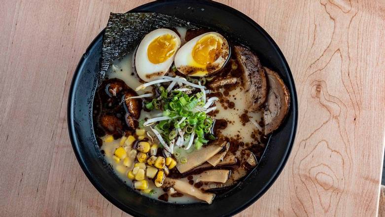 Order Black Garlic Ramen food online from Koshi Ramen Bar store, Sacramento on bringmethat.com
