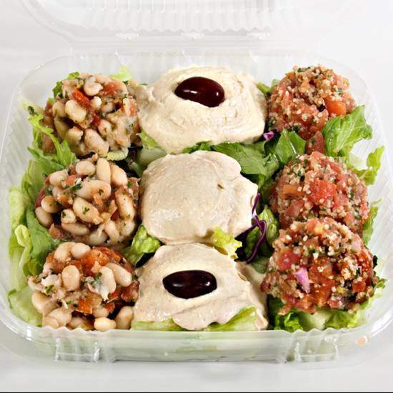 Order Mediterranean Sampler Salad food online from Perfect Pita store, Greenbelt on bringmethat.com