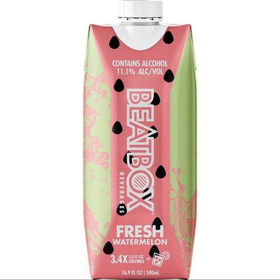 Order BEATBOX FRESH WATERMELON 500ML 11.1% ABV food online from Princess Liquors store, Port Saint Lucie on bringmethat.com