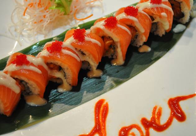 Order Salmon Lover Roll food online from Samurai Sushi store, Heathrow on bringmethat.com