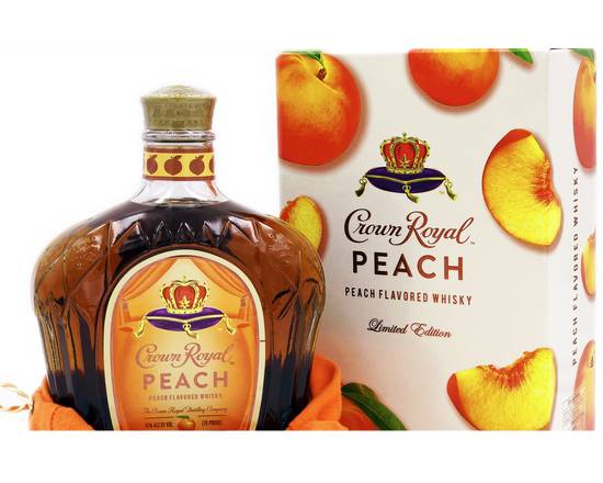 Order Crown Royal Peach, 750mL whiskey (35.0% ABV) food online from Golden Ox Liquors store, Saint Augustine on bringmethat.com