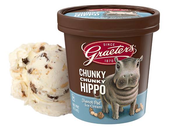 Order Chunky Chunky Hippo Pint food online from Graeter Ice Cream store, Lakeside Park on bringmethat.com