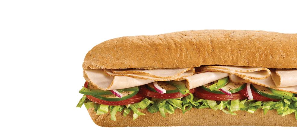 Order Turkey Breast Footlong Regular Sub food online from Subway store, Wichita Falls on bringmethat.com