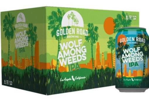Order Golden Road Wolf Among Weeds IPA 6pk cans food online from Silver Liquor Market store, Los Angeles on bringmethat.com