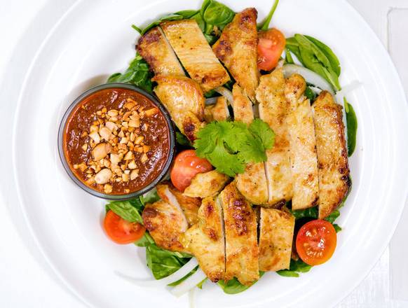 Order Chicken Satay Salad food online from Thai Curry Simple store, Seattle on bringmethat.com
