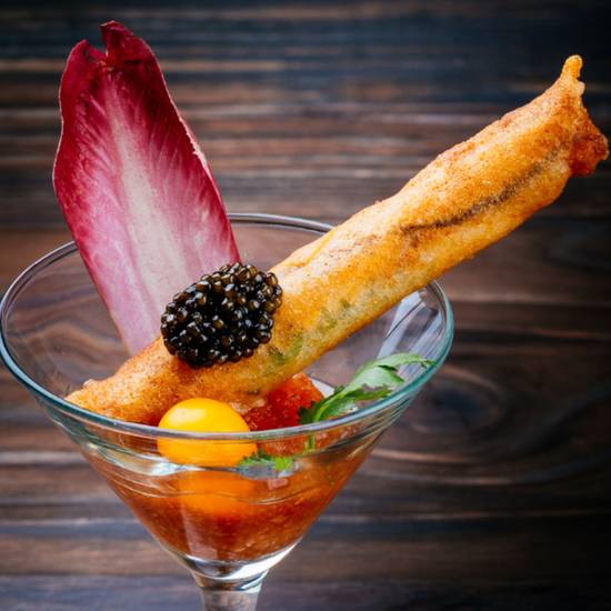 Order Seafood Spring Roll with Caviar (1 pc) food online from Matsuhisa store, Beverly Hills on bringmethat.com