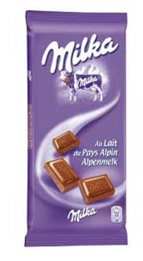 Milka au lait du pays alpin 100g