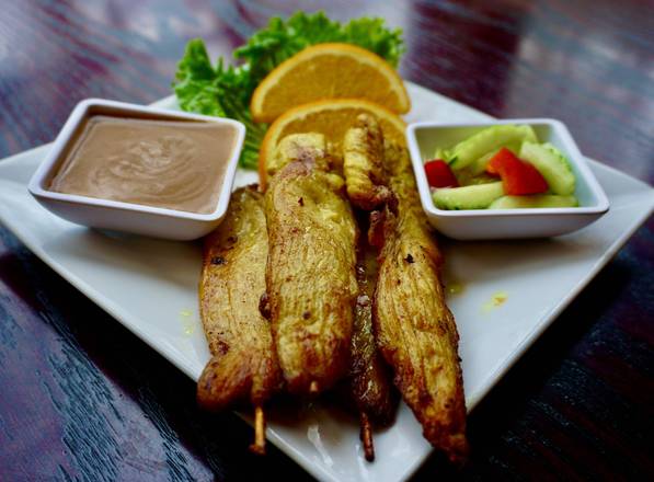 Order Chicken Satay food online from Bangkok Thai Restaurant store, Spokane on bringmethat.com
