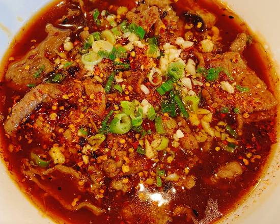 Order Boiling Beef in Numbing Chili Oil 水煮牛 food online from Spicy empire store, San Mateo on bringmethat.com