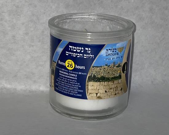 Order Memorial Candle 26 hr food online from Mr. Kosher store, Encino on bringmethat.com
