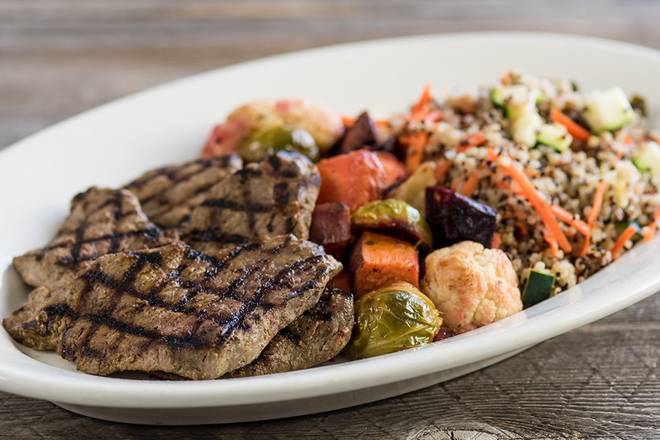 Order Power Plate With Grass-Fed Steak food online from Sharky's Woodfired Mexican Grill store, Los Angeles on bringmethat.com