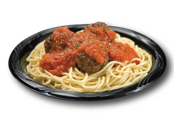 Order Spaghetti with Marinara Sauce and Meatballs food online from Rocky Rococo store, Oshkosh on bringmethat.com