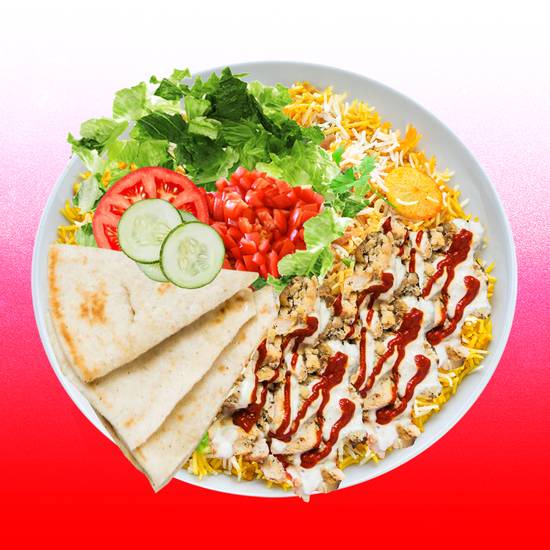 Order Spicy Chicken Shawarma Rice Platter food online from Spicy Platters store, Fresno on bringmethat.com