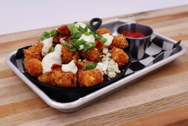 Order Blue Cheese & Bacon Tots food online from Wing Master store, San Antonio on bringmethat.com