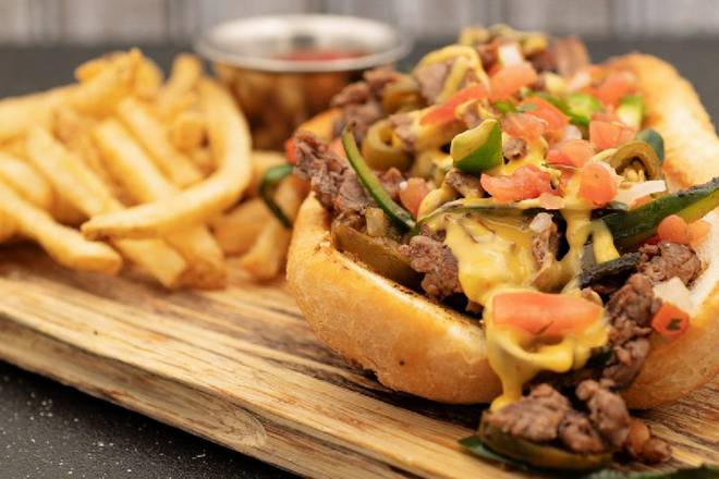 Order Texas-Style Cheesesteak food online from Twin Peaks Restaurant store, Oakbrook Terrace on bringmethat.com