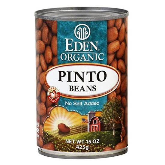 Order Eden Foods Organic No Salt Added Pinto Beans 15oz food online from Everyday Needs by Gopuff store, St. Petersburg on bringmethat.com