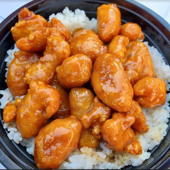 Order Orange Chicken Bowl food online from Bobablastic store, Dundee on bringmethat.com