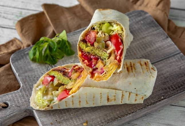 Order Chicken and Beef Kebab Wrap food online from The Kebab Kitchen store, Irving on bringmethat.com