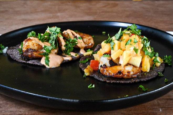 Order Blackened or Grilled Shrimp Tacos (2) food online from Jimmy Tacos store, Tampa on bringmethat.com