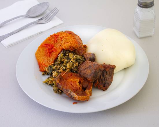 Order Pounded Yam (Iyan) food online from Lagos Kitchen store, San Diego on bringmethat.com