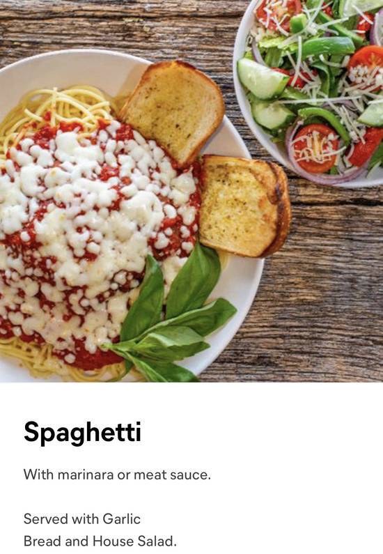 Order Spaghetti food online from Manhattan Pizza store, Fairfax on bringmethat.com