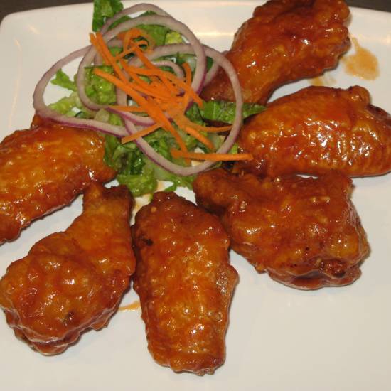 Order Mango Habanero Chicken Wings food online from The Fancy Fish store, San Diego on bringmethat.com
