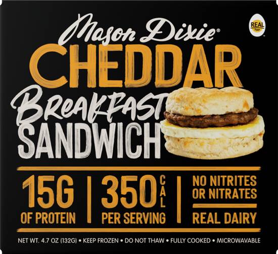 Order Mason Dixie Foods Single-Serve Cheddar Breakfast Sandwich 4.7oz food online from Everyday Needs by Gopuff store, Melrose Park on bringmethat.com