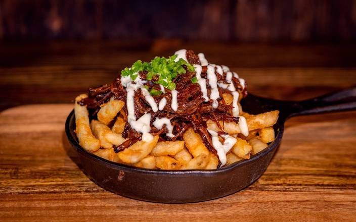 Order Loaded Brisket Fries food online from Holy Schnitzel store, Roseland on bringmethat.com