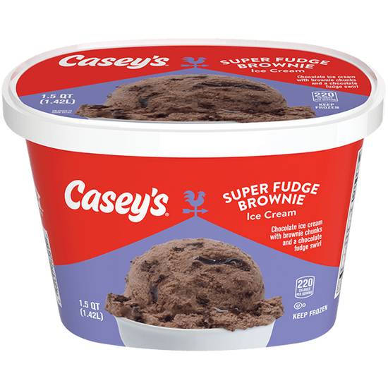 Order Casey's Super Fudge Brownie Ice Cream 1.5qt food online from Casey store, Terre Haute on bringmethat.com