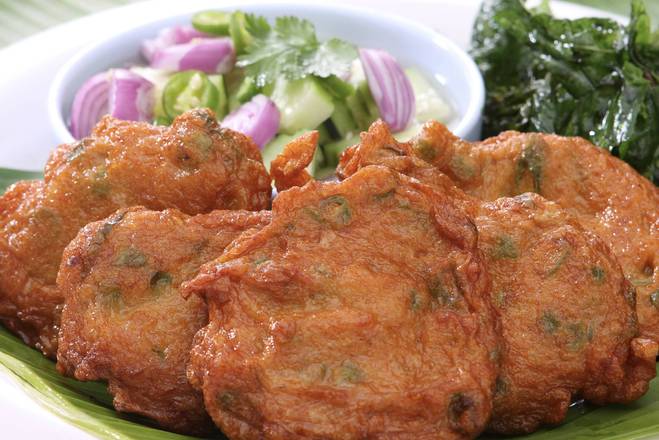 Order Fish Cakes (4 pcs) food online from Luck Thai store, New York on bringmethat.com