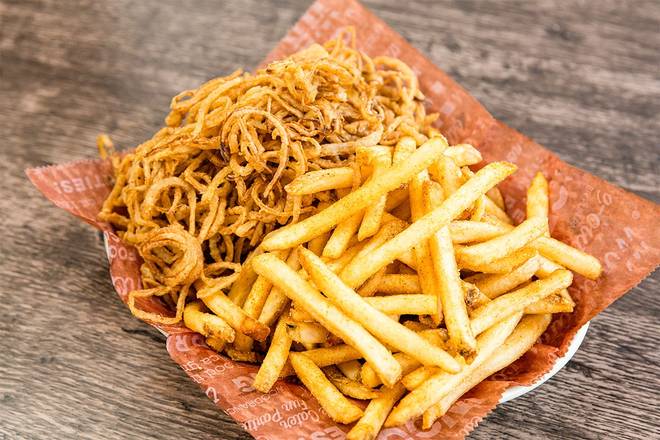 Order Famous Shredded Onions & Fries food online from Wood Ranch BBQ & Grill store, Corona on bringmethat.com