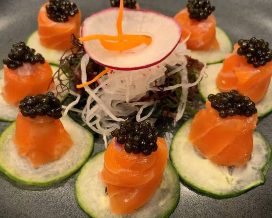 Order *Salmon with Black Caviar Sashimi food online from Katsu-ya store, Encino on bringmethat.com