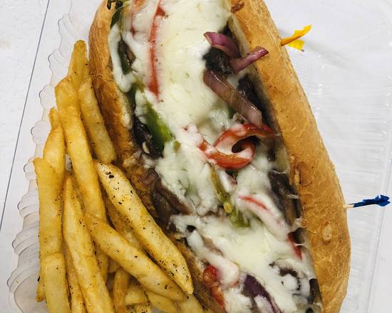 Order Philly Steak Sandwich food online from Oro Bakery And Pizza store, Los Angeles on bringmethat.com