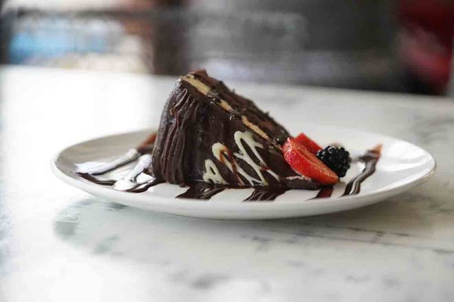 Order Chocolate Mousse Cake food online from Dish Society store, Houston on bringmethat.com