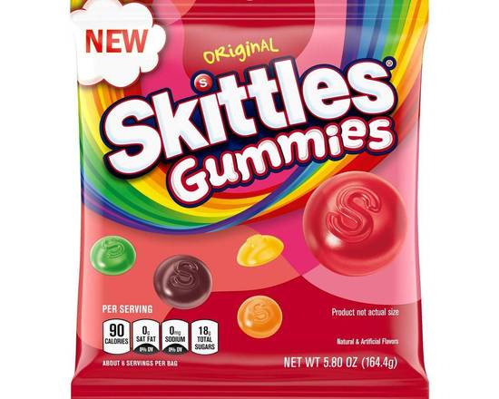 Order Skittles Original Gummies Peg - 5.8oz food online from Trumbull Super Stop store, Trumbull on bringmethat.com