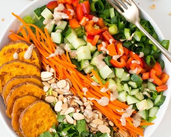 Order OUR "BIG SALAD"   food online from Indian Tribe store, San Francisco on bringmethat.com