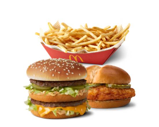 Order 1 Big Mac 1 Crispy Chicken and Basket of Fries Bundle food online from Mcdonald's® store, BRIDGEPORT on bringmethat.com