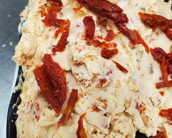 Order Sundried Tomato Jalapeno Cream Cheese (1/2 LB) food online from Long Island Bagel Cafe store, Bellmore on bringmethat.com
