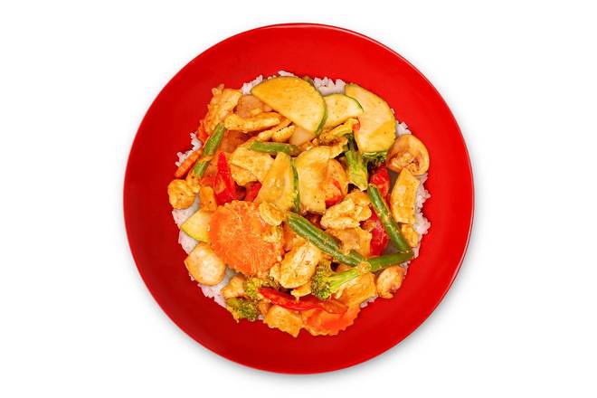Order Red Coconut Curry Rice Bowl food online from Bento Asian Kitchen + Sushi - Southside store, Jacksonville on bringmethat.com