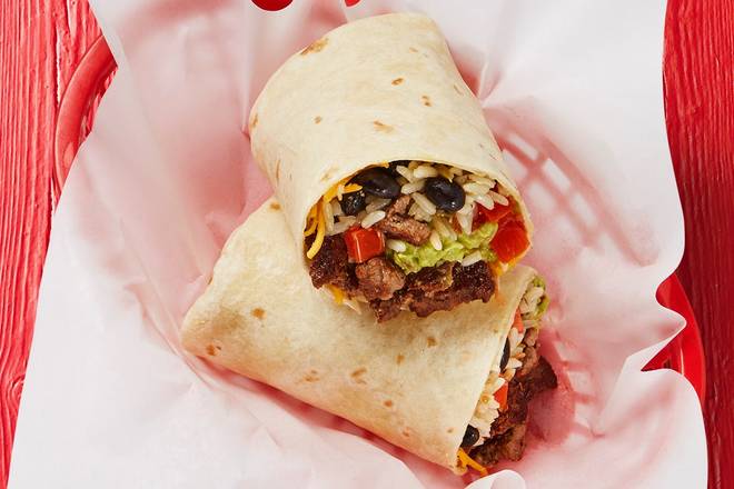 Order Fajita Beef Burrito food online from Fuzzy's Taco Shop store, Beaumont on bringmethat.com