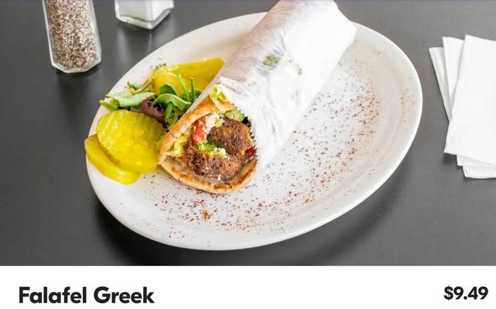 Order Falafel Greek Pita food online from Habeeb Grill By Pita Grill And Creperie store, Franklin on bringmethat.com