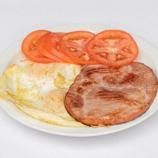 Order Ham Steak Combo food online from Vivian Millennium Cafe store, Studio City on bringmethat.com