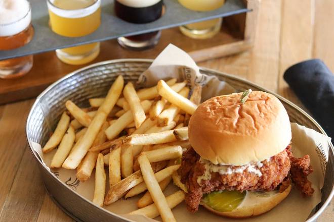 Order Fried Chicken Sandwich  food online from Iron Hill Brewery & Restaurant store, Greenville on bringmethat.com